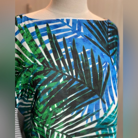 Calvin Klein blouse size Large. Tropical print with flowing fabric NWT. - Picture 8 of 8